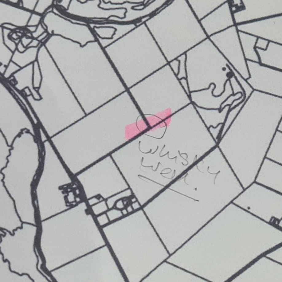 'Whisky Well' marked on survey sheet